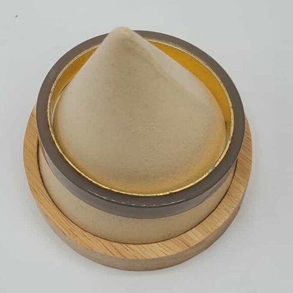 J Crew Taupe Resin Gold Tone Bangle Bracelet - Picture 2 of 8